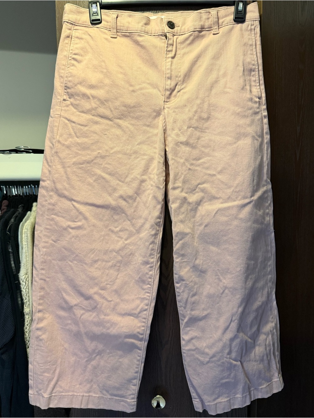 Ella Moss Dusty Rose Wide-Leg Cropped Pants